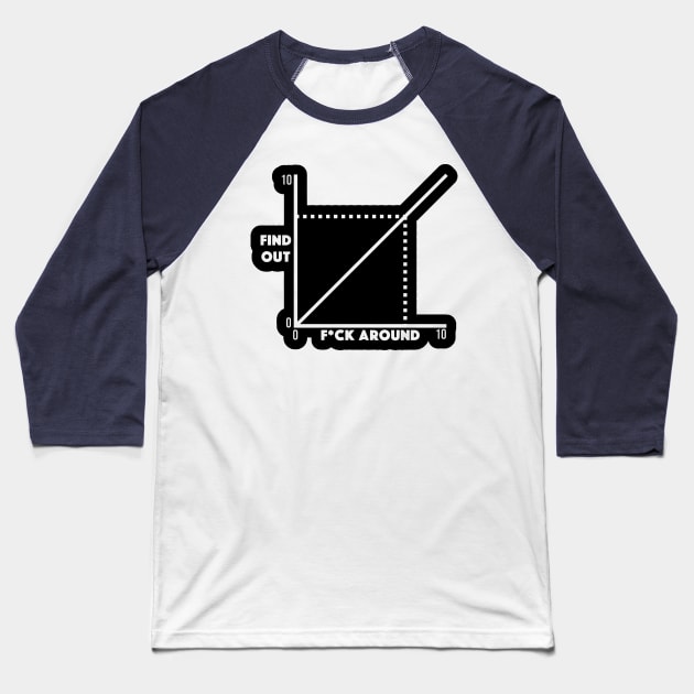 funny fuck around and find out diagram chart meme graph Baseball T-Shirt by vundap